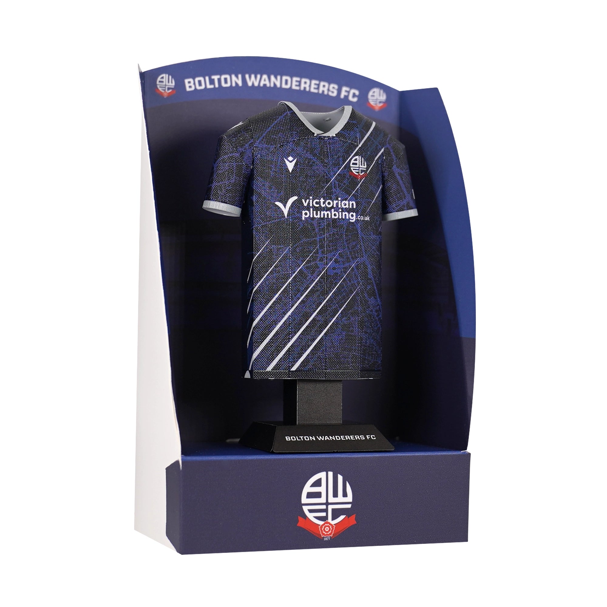 Bolton Wanderers 25/26 Alloy Shirt – Away Kit (Premium Metal Collectible Shirt)