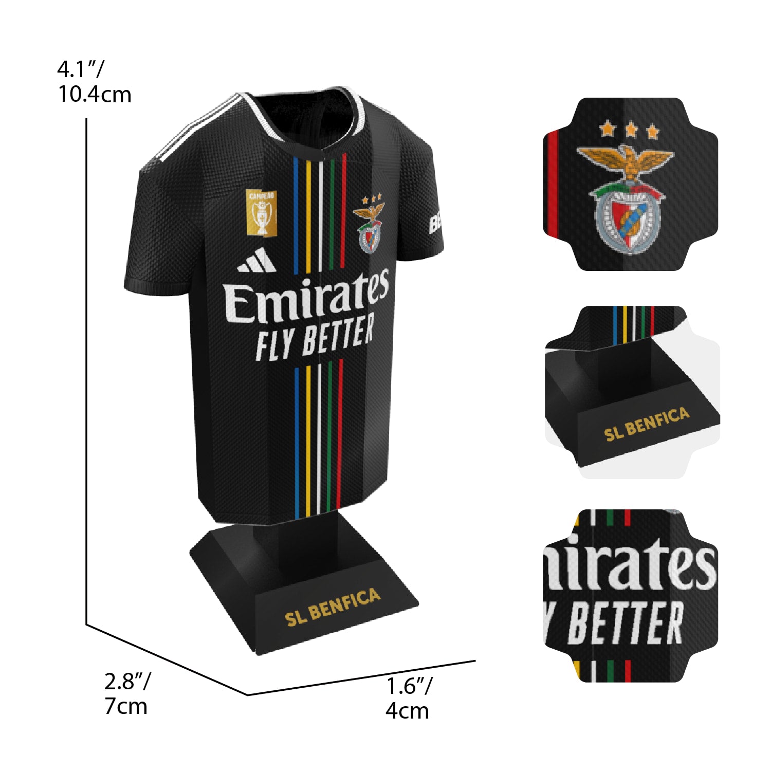 Benfica away kit size