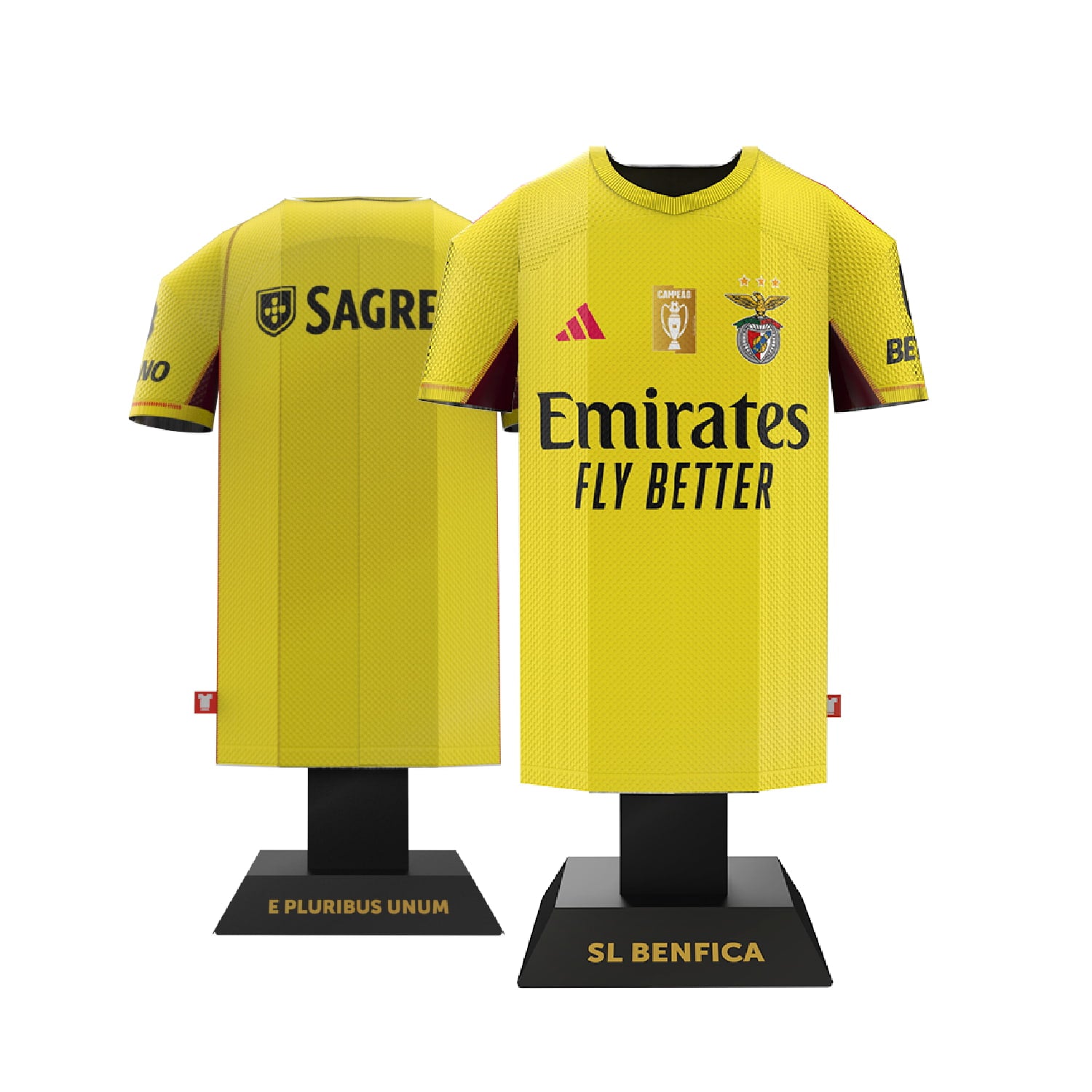 benfica goalkeeper kit front and back view
