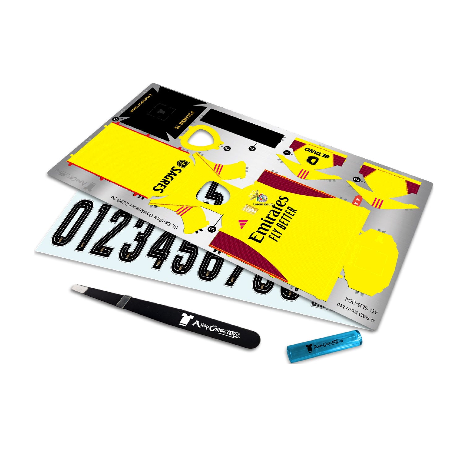 Benfica goalkeeper metal flat-lay