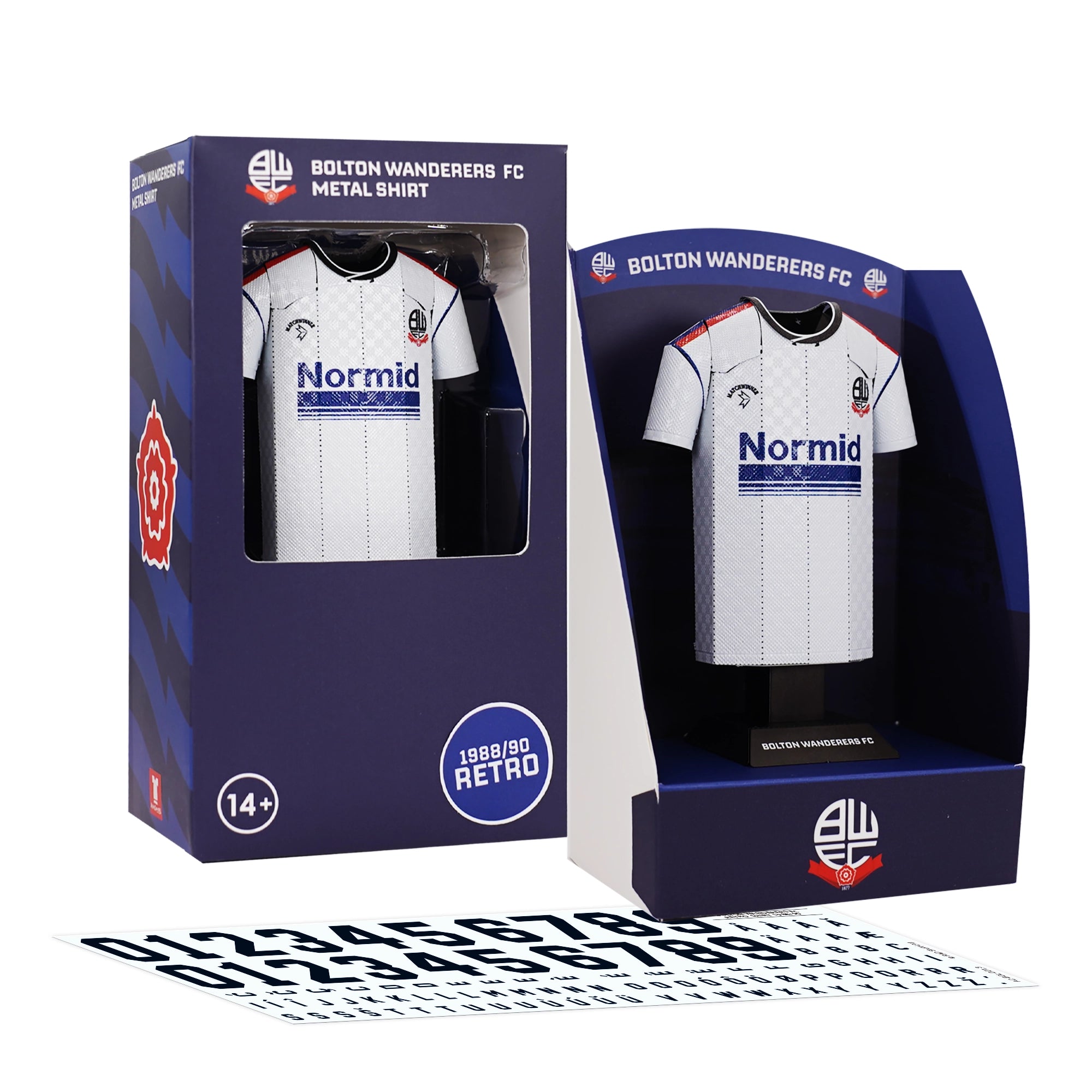 Bolton Wanderers 1988-90 Retro Metal Home Shirt