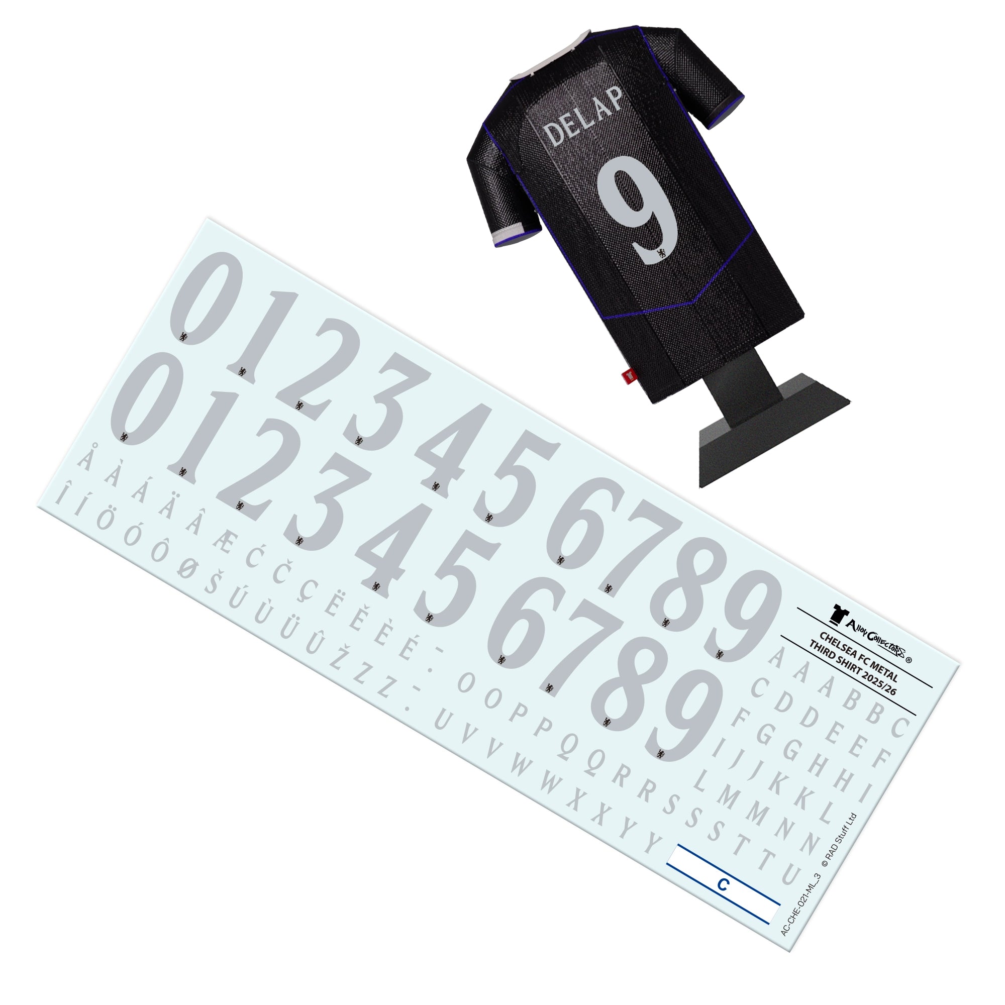 Chelsea 25/26 Alloy Shirt – Third Kit (Premium Metal Collectible Shirt)