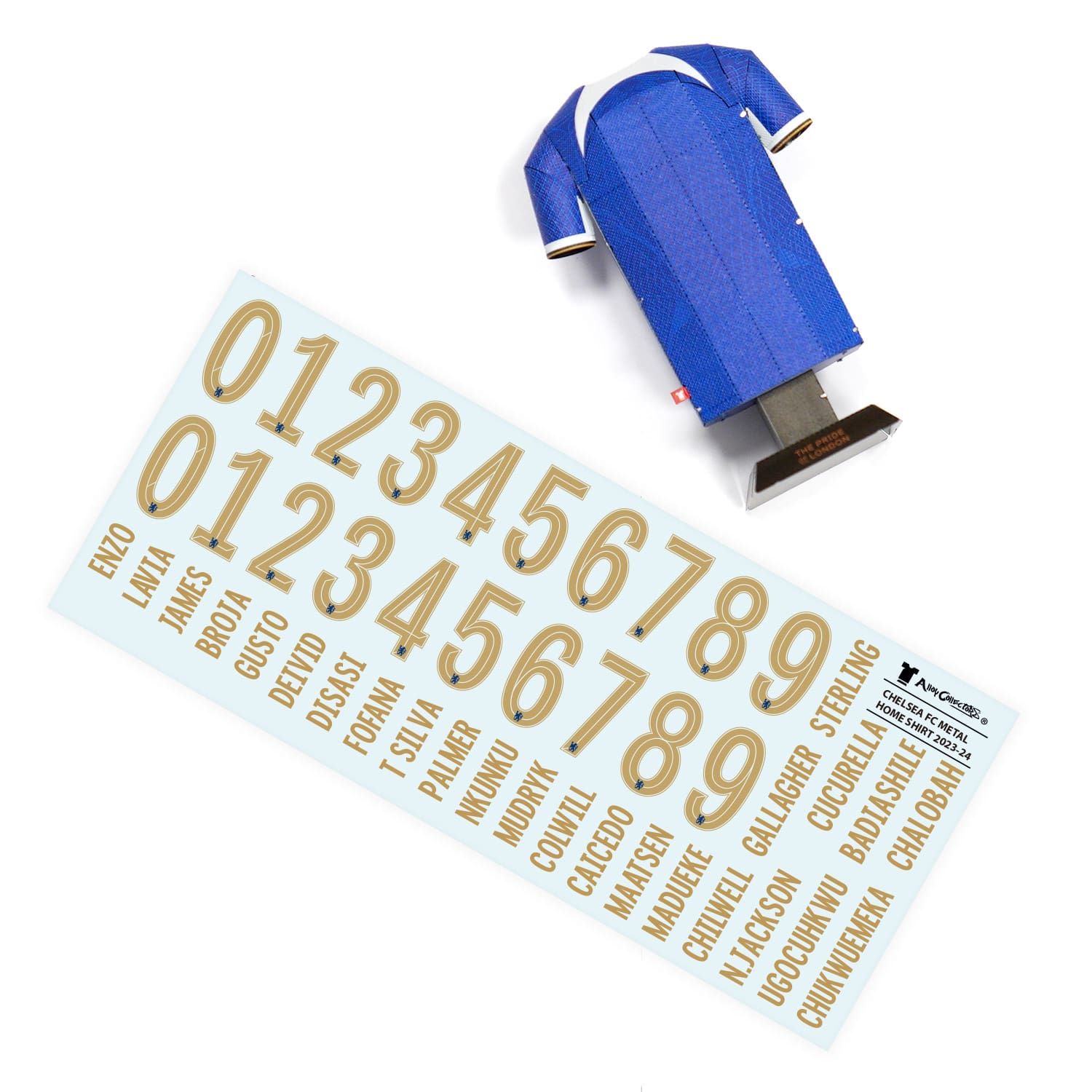 Chelsea home kit decal sheet