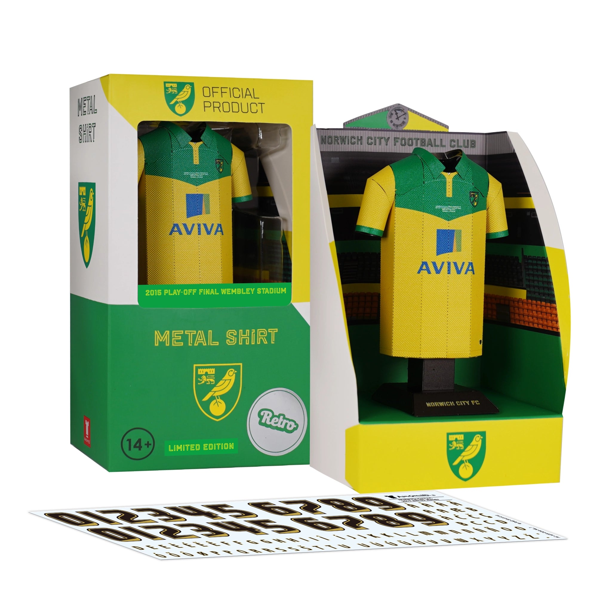 Norwich City 2015 Play-Off Final Shirt Metal Collectible | Wembley Triumph Edition