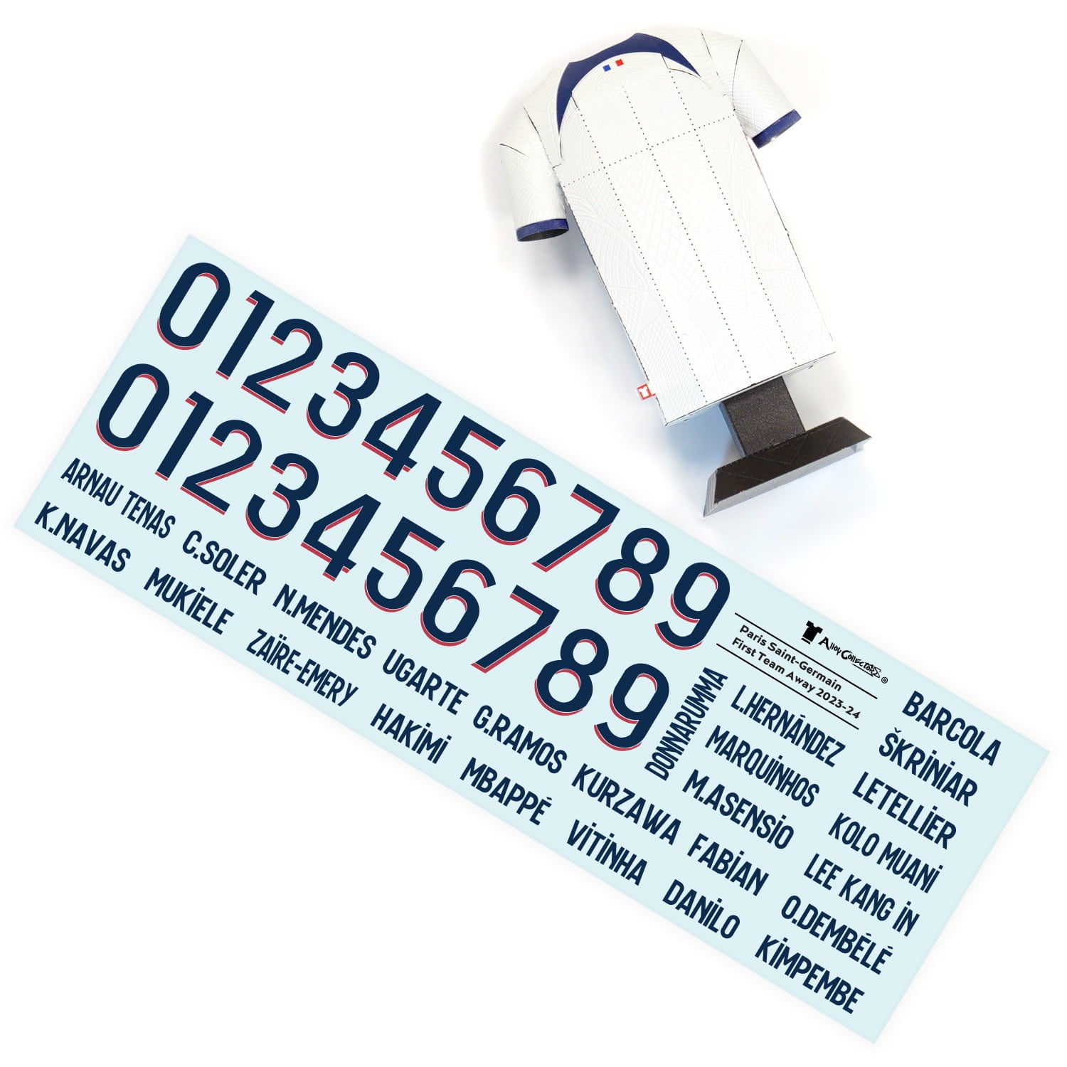 PSG Away Jersey decal sheet