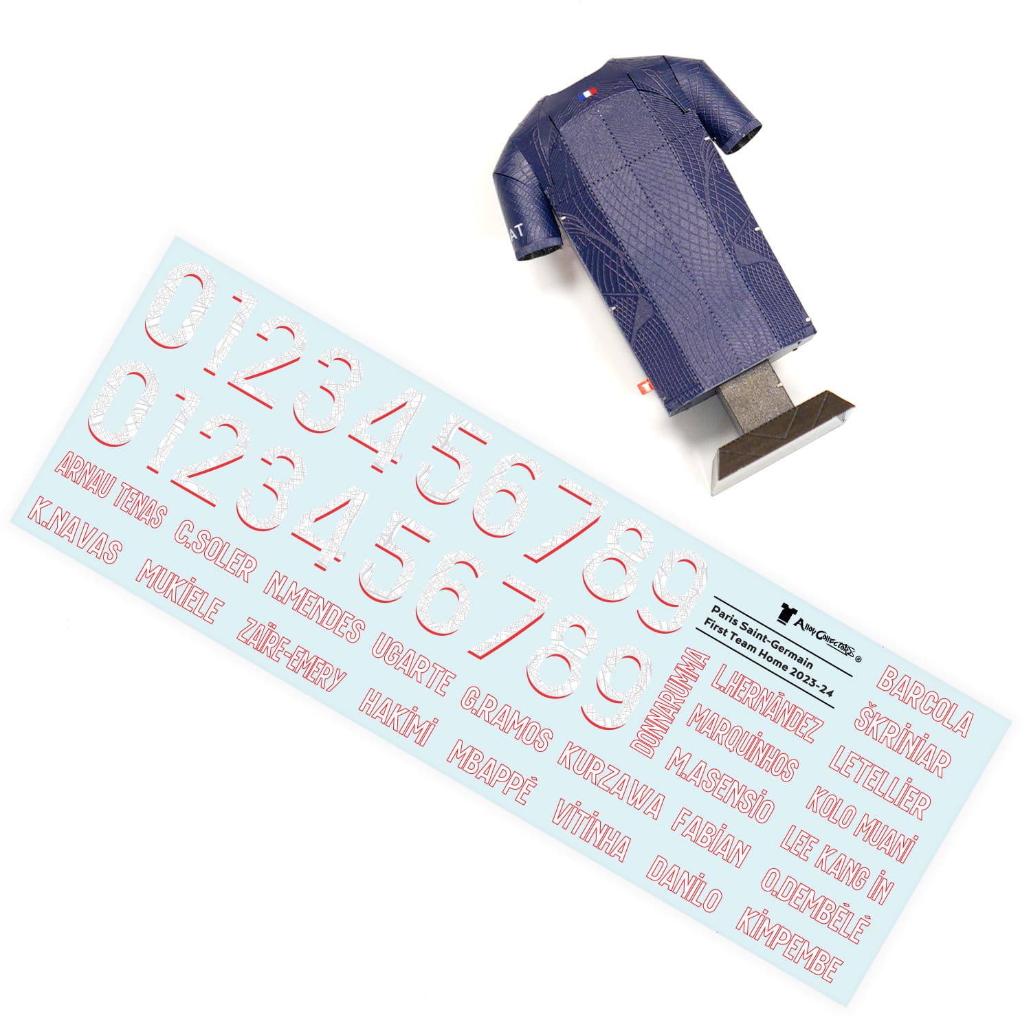 PSG Home Jersey decal sheet