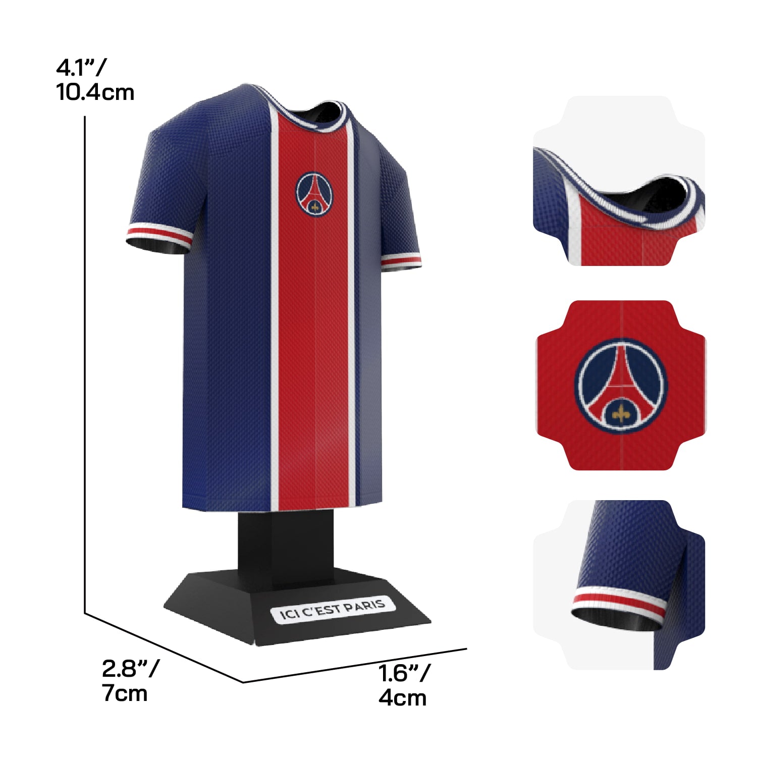 PSG Retro Jersey Kit Dimensions