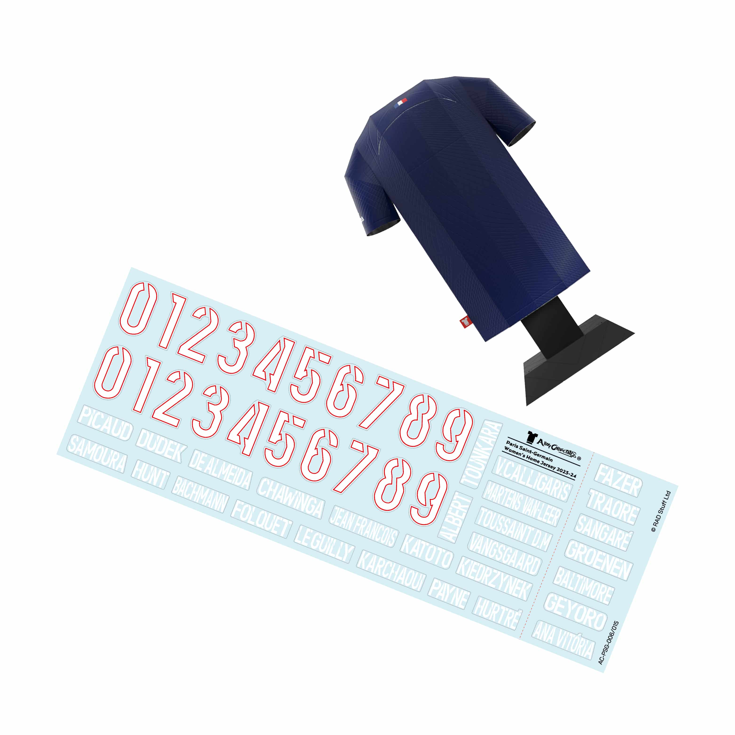 PSG Womens home locker decal sheet