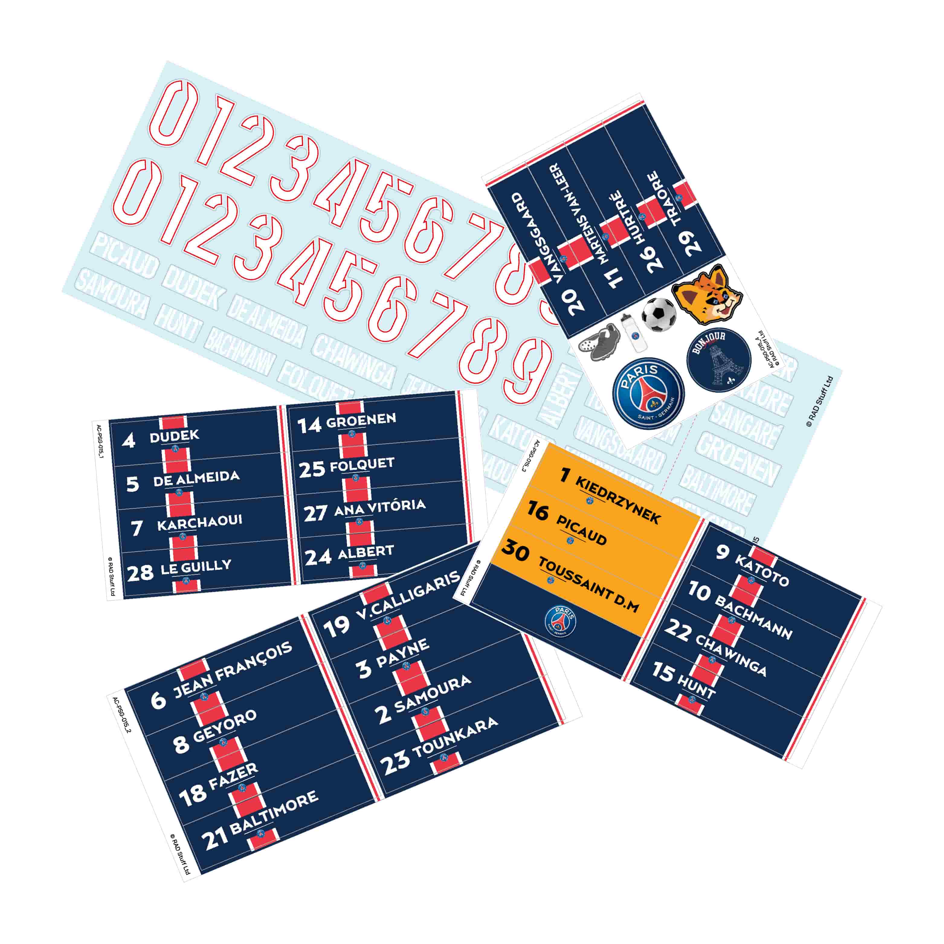 PSG Womens Home locker stickers
