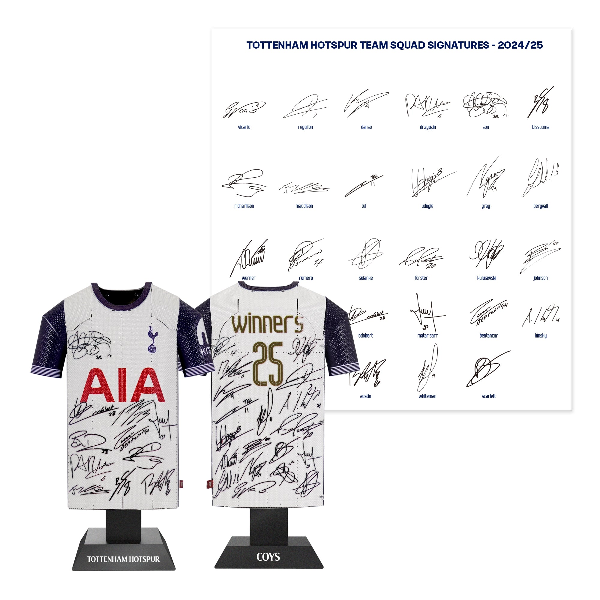 Tottenham Hotspur 2025 Winner Alloy Shirt – Home Kit (Squad Signature Edition)