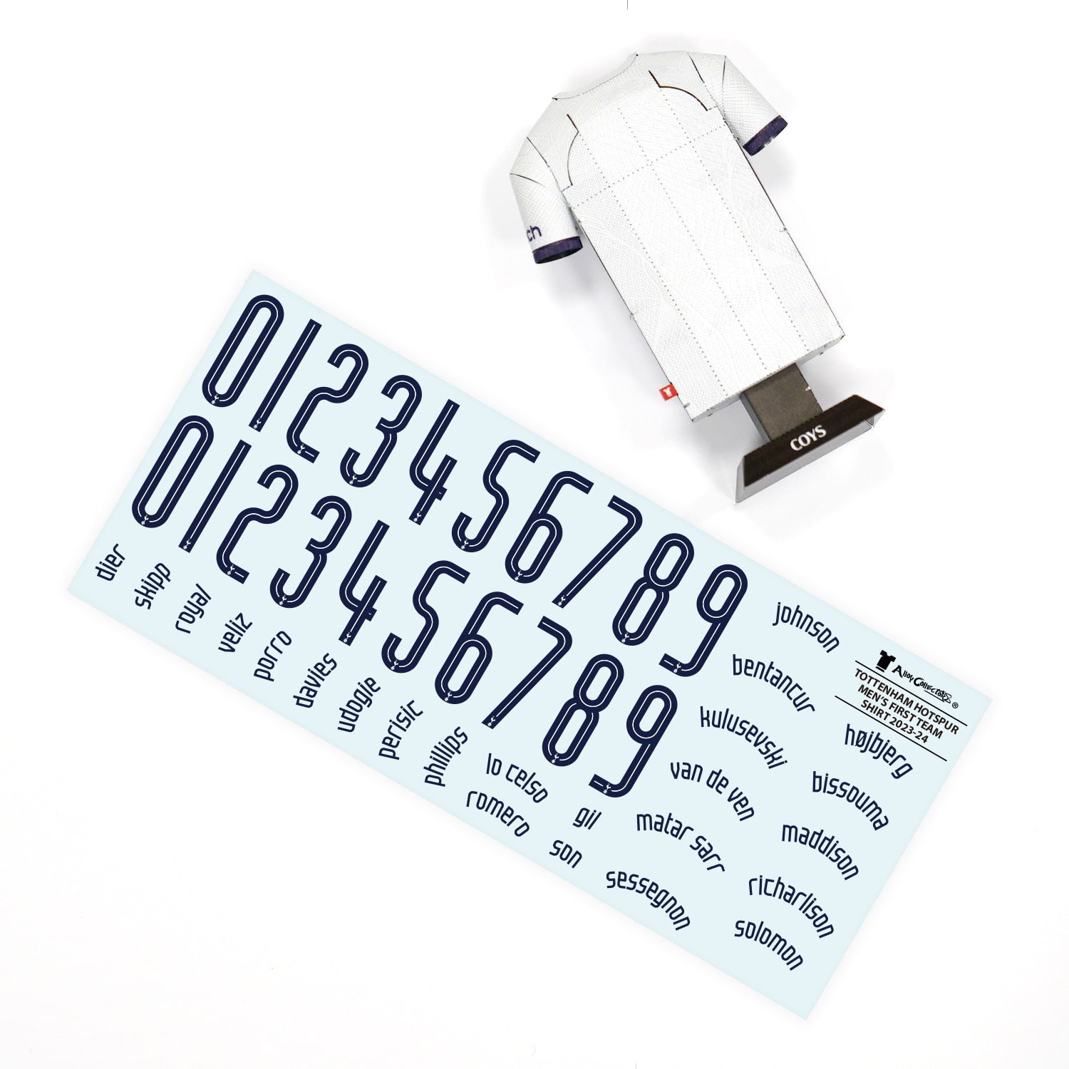 Tottenham kit decal sheet