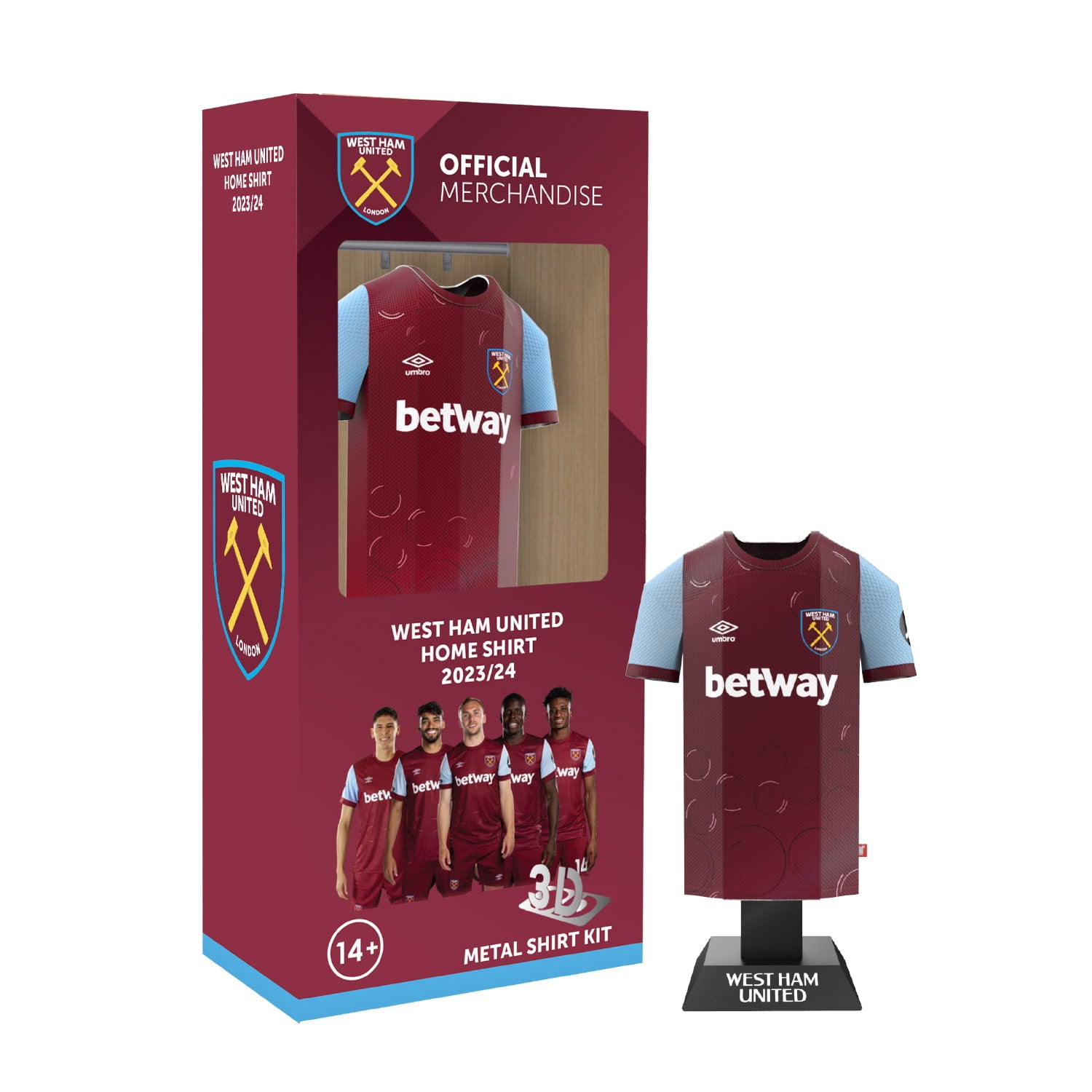 West ham kit in display packaging