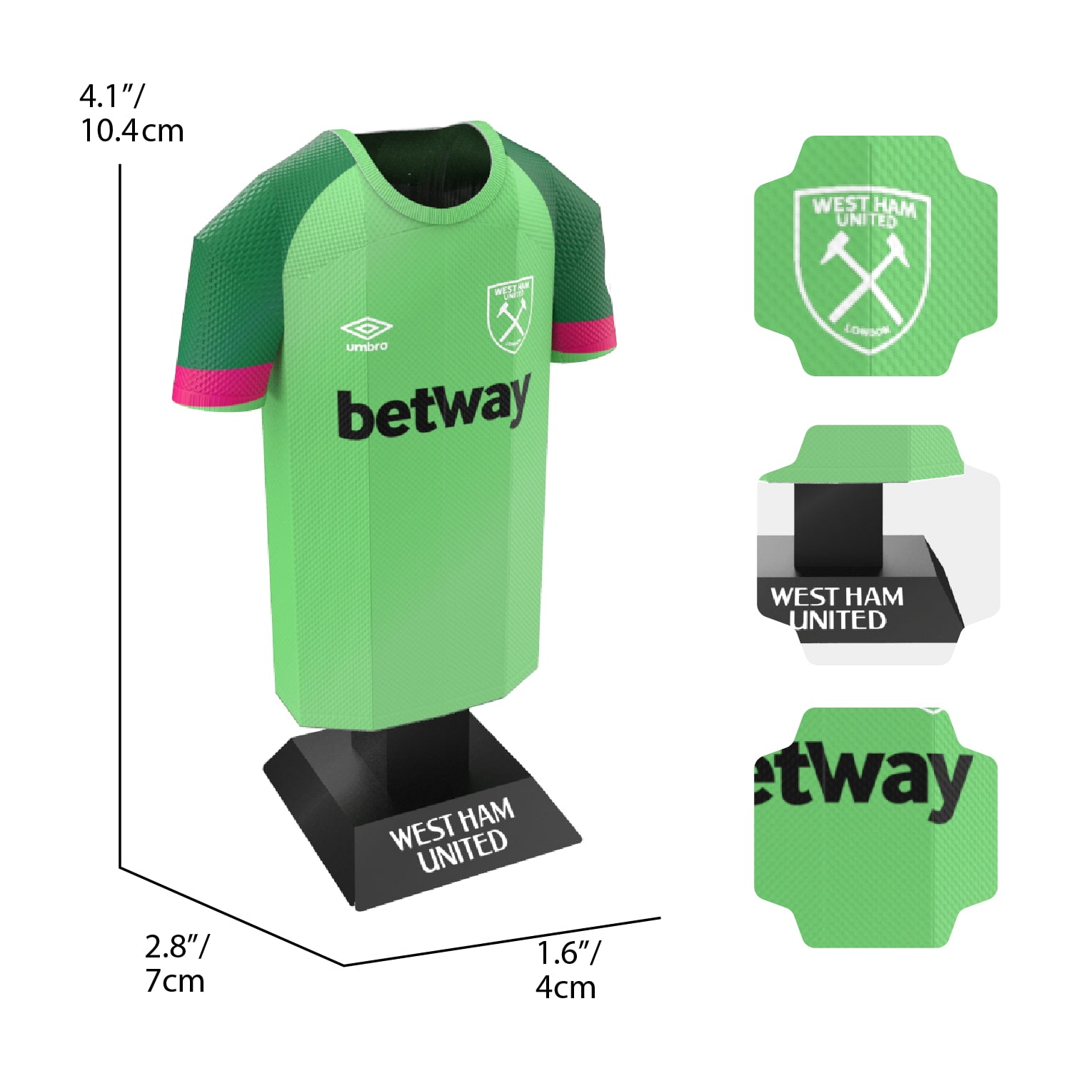 west ham goalkeeper shirt size shot