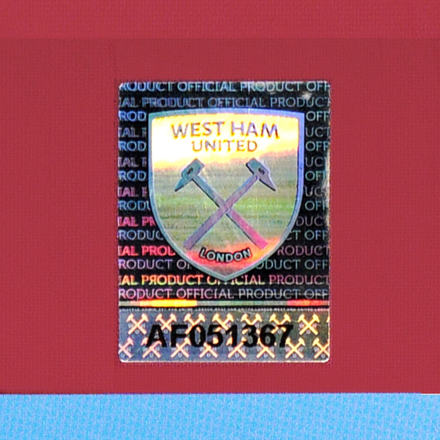 West ham goalkeeper shirt hologram