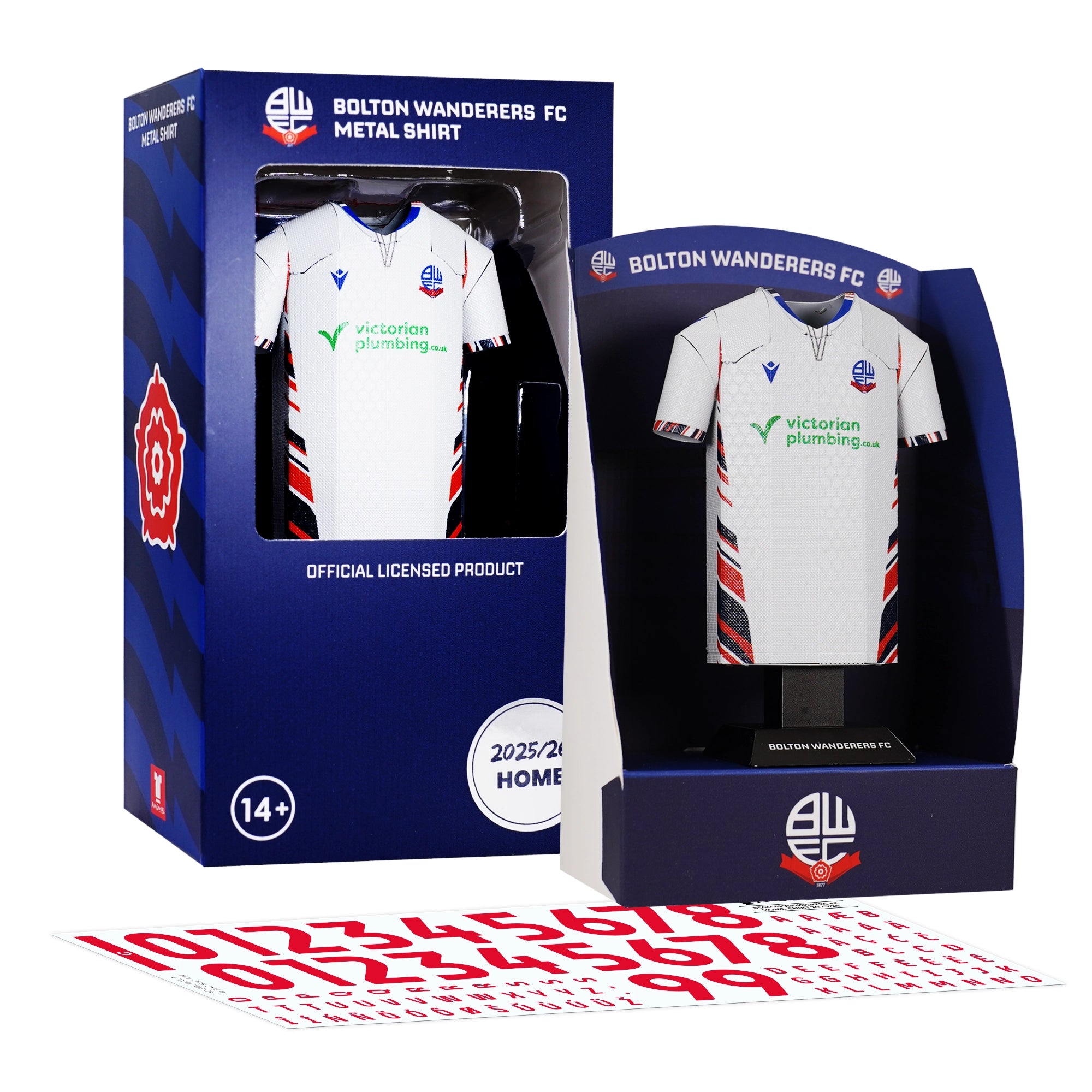 Bolton Wanderers 25/26 Alloy Shirt – Home Kit (Premium Metal Collectible Shirt)