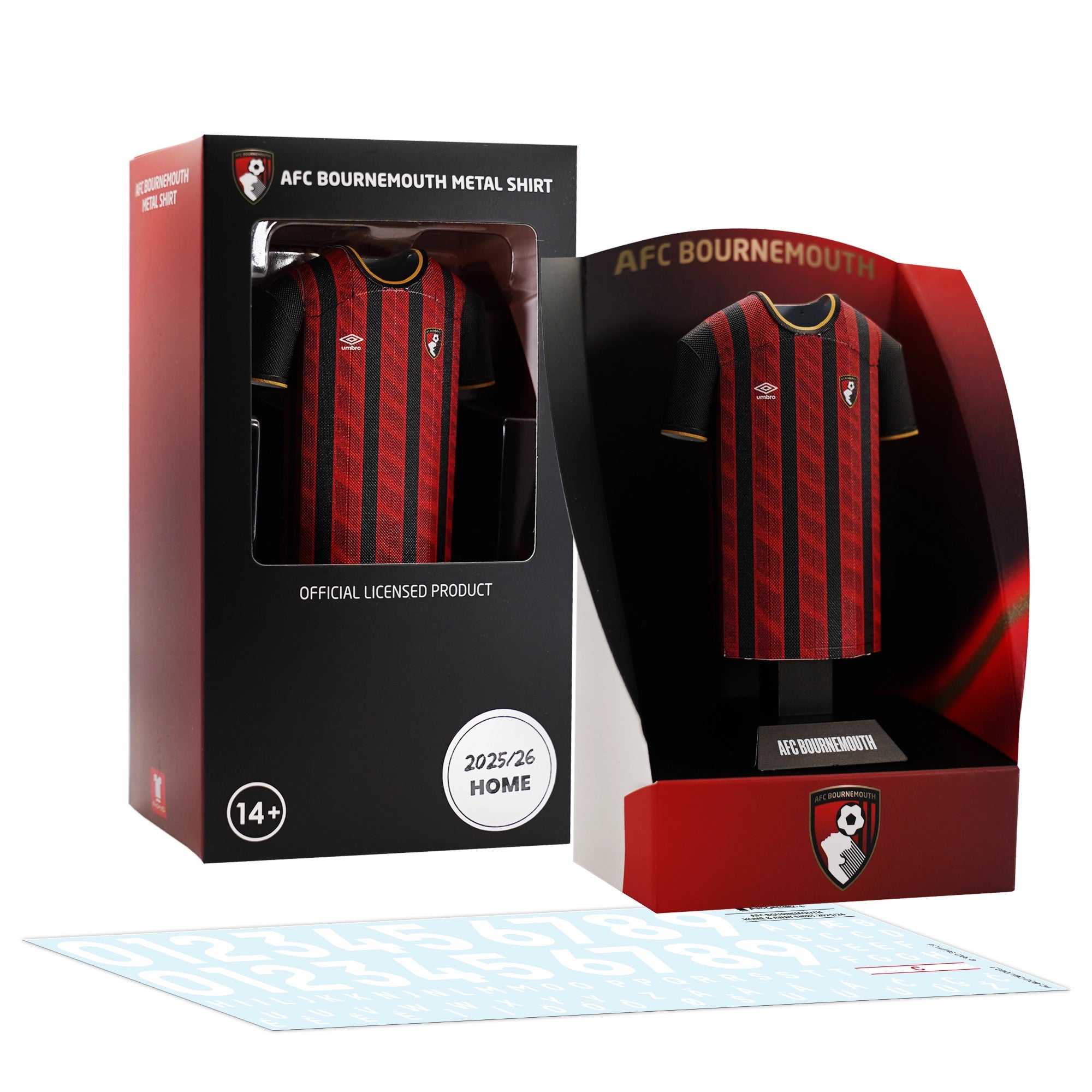 AFC Bournemouth 25/26 Alloy Shirt – Home Kit (Premium Metal Collectible Shirt)