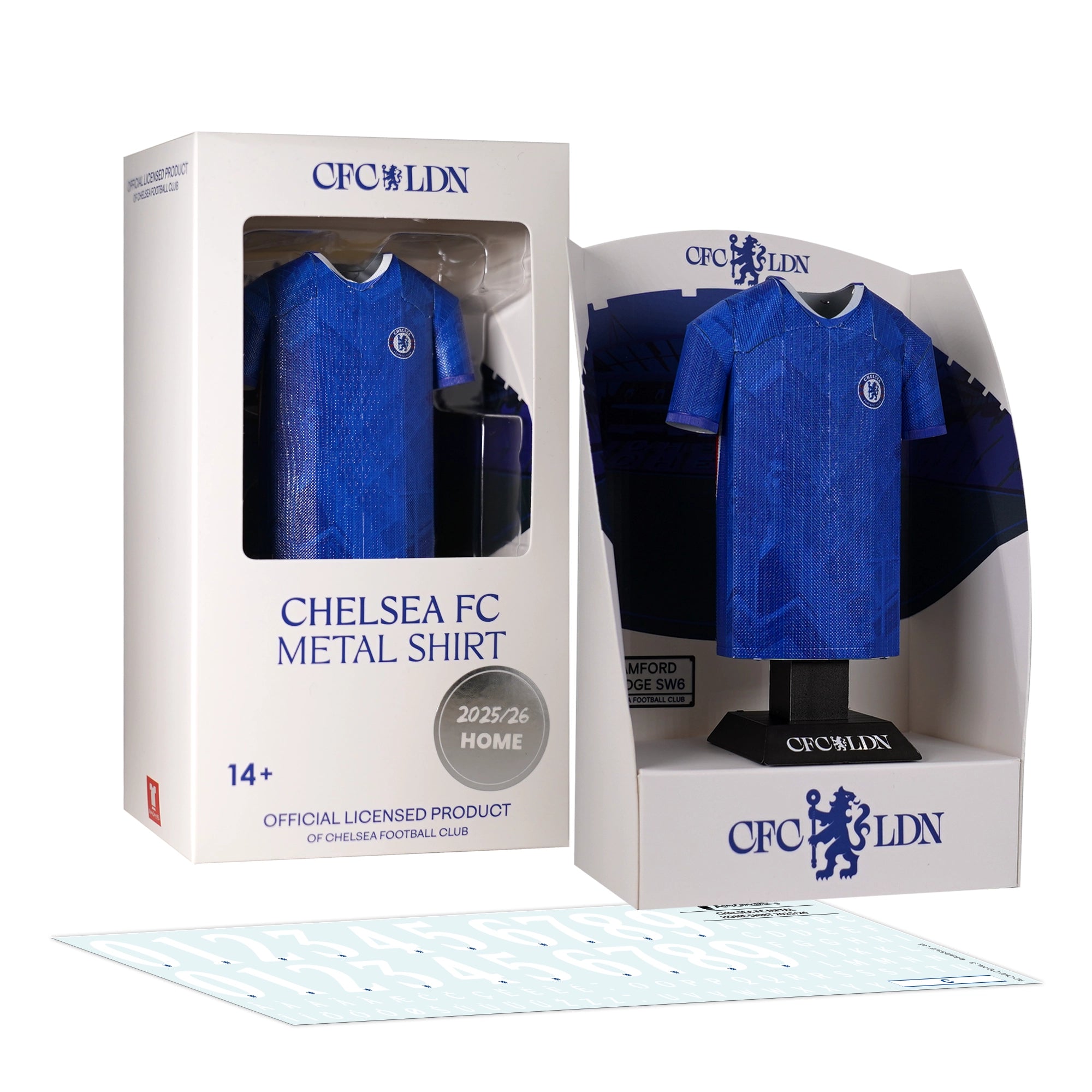 Chelsea 25/26 Alloy Shirt – Home Kit (Premium Metal Collectible Shirt)