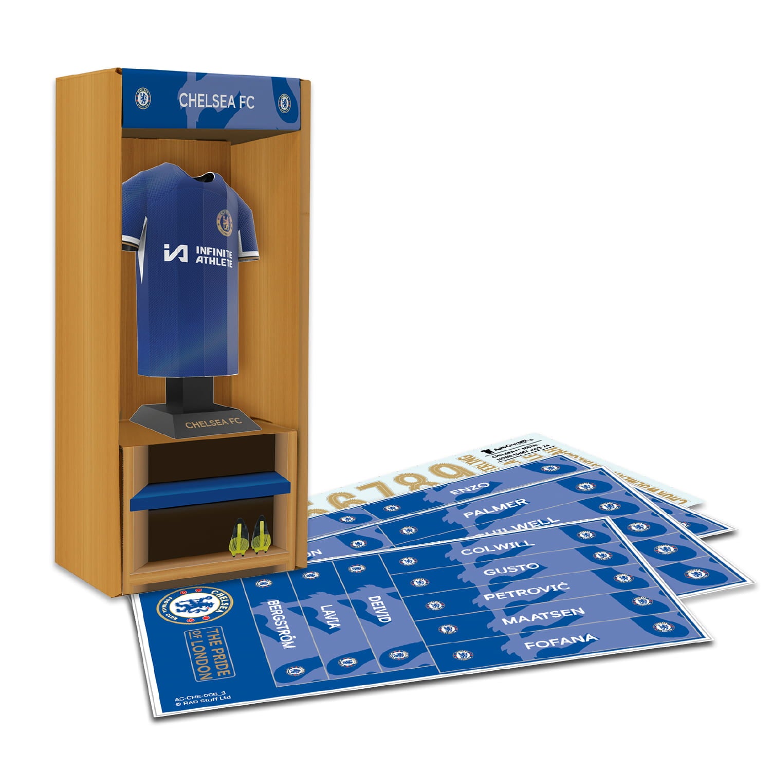 Chelsea home kit with locker display