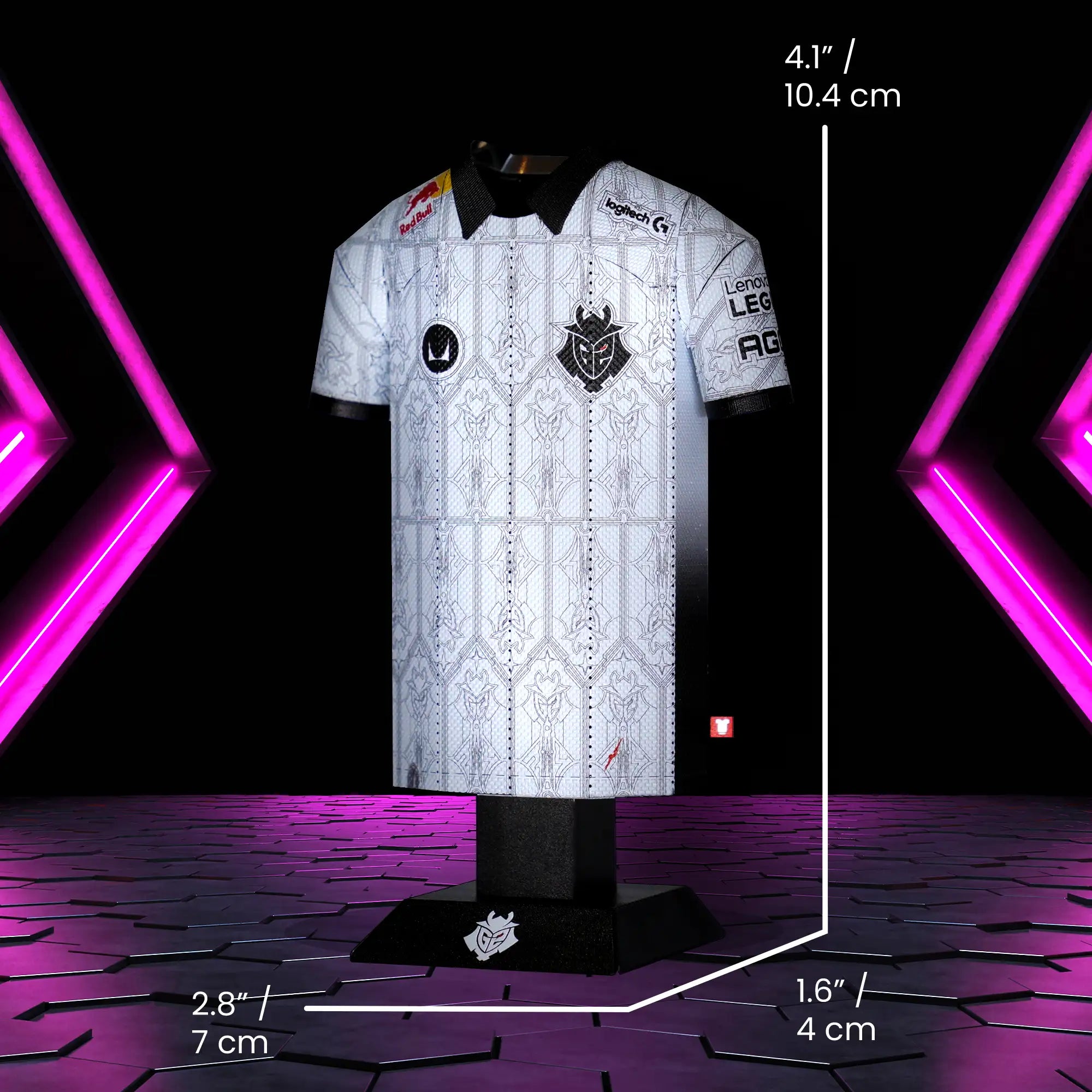 G2 Esports worlds metal jersey with measurements in CM