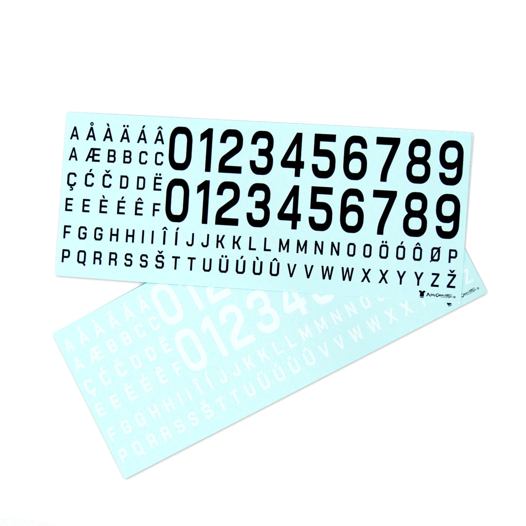 Alphabet & Number Decal Sheets