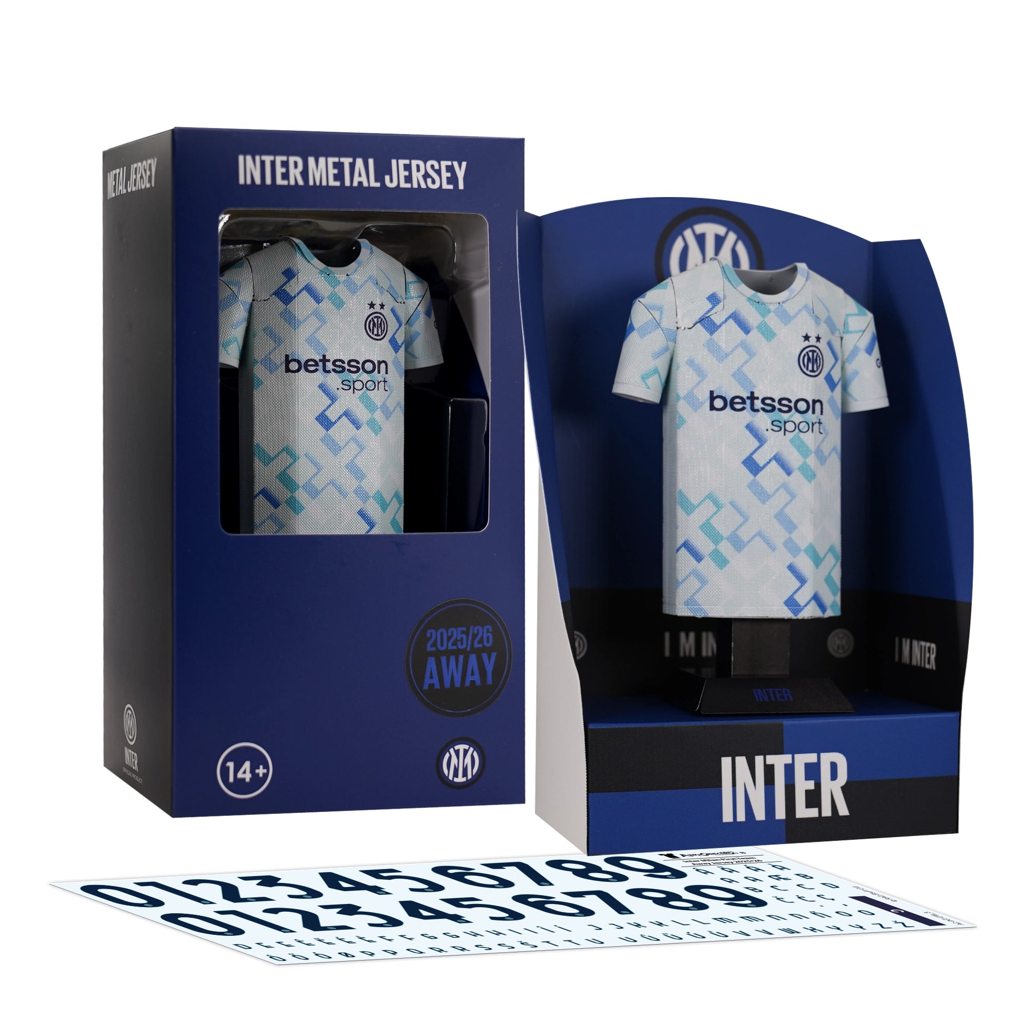 Inter Milan 25/26 Alloy Shirt – Away Kit (Premium Metal Collectible Jersey)