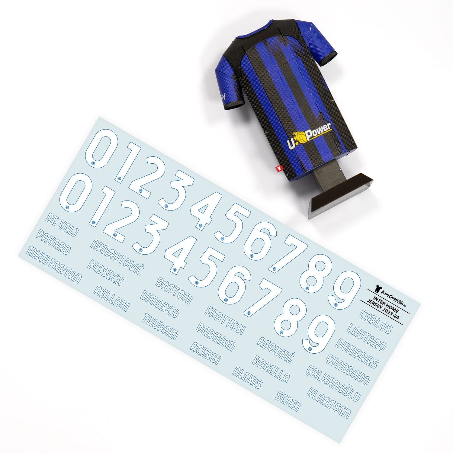 Inter Milan home shirt decal sheet 