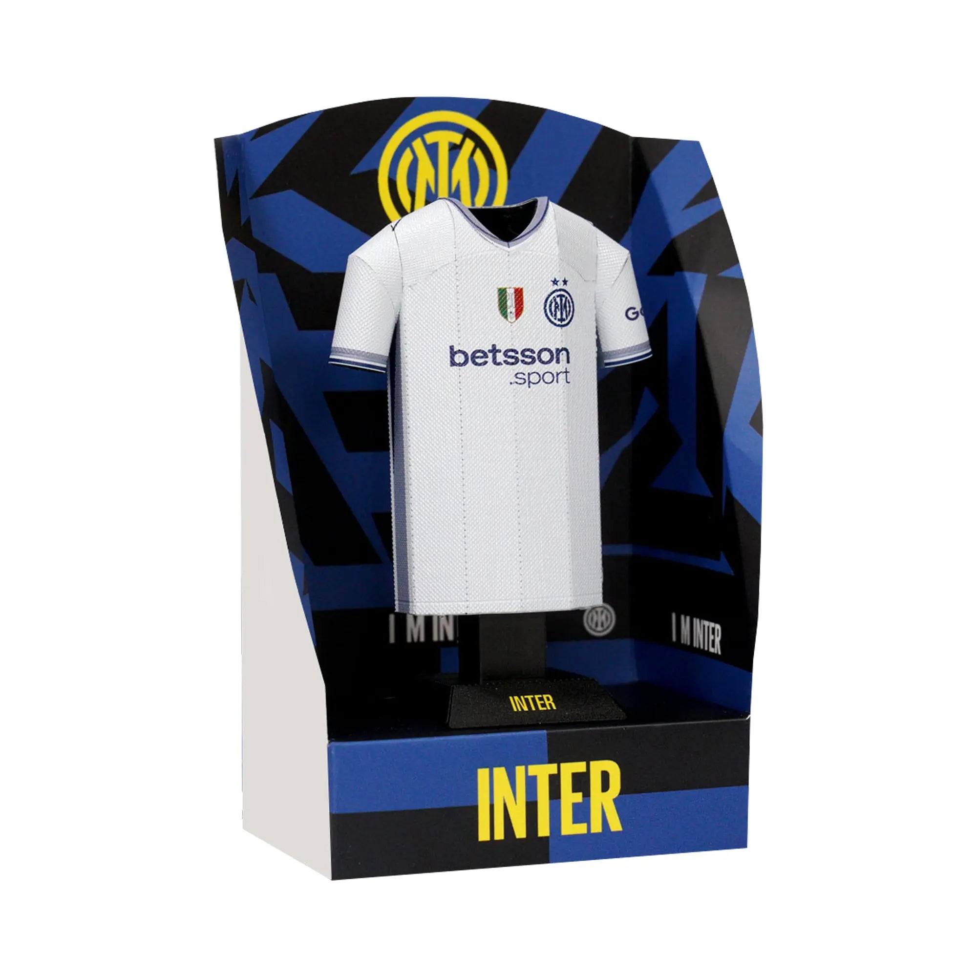 Inter 24/25 away jersey collectible in inter display stand