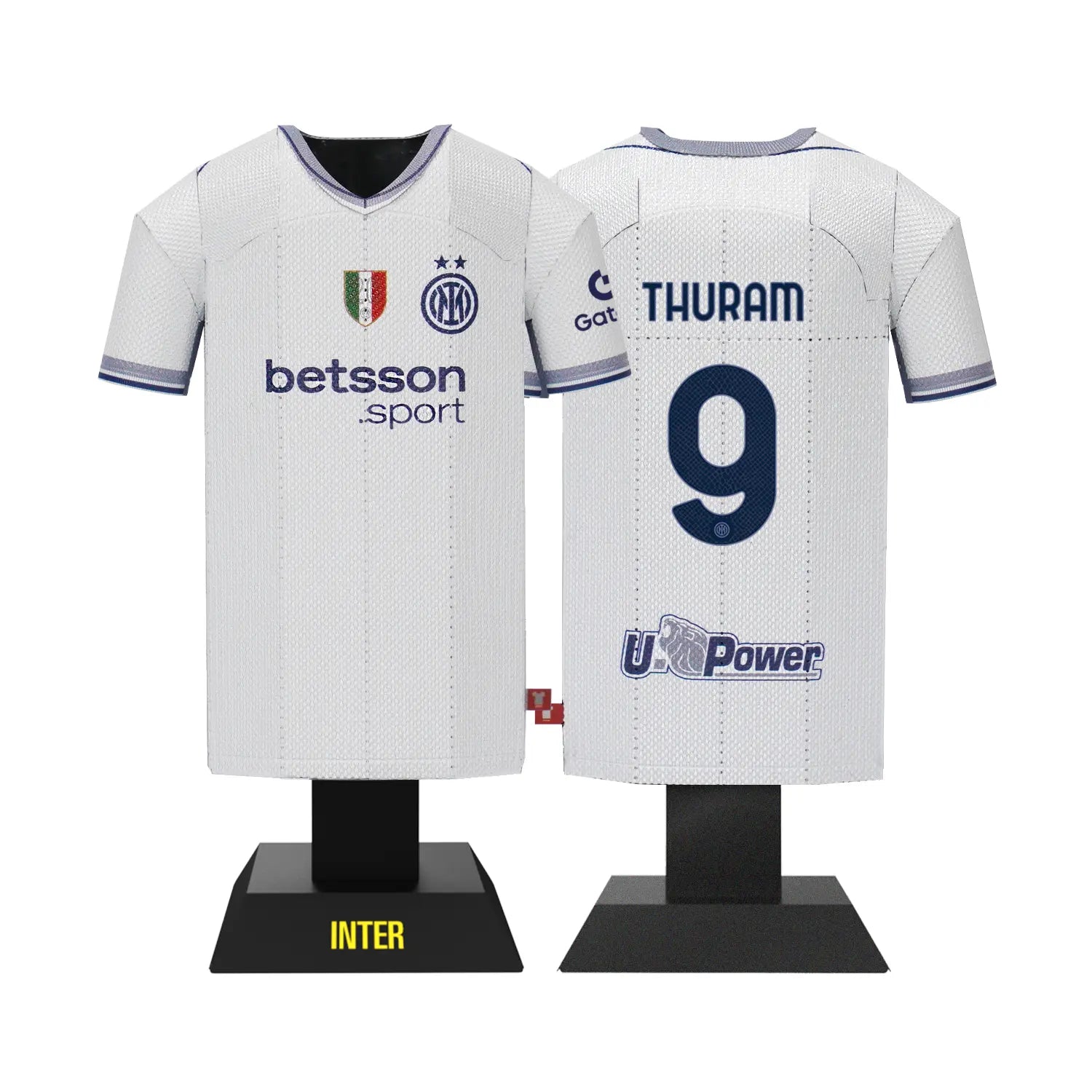 Inter 24/25 away jersey collectible with Thuram 9 on the back