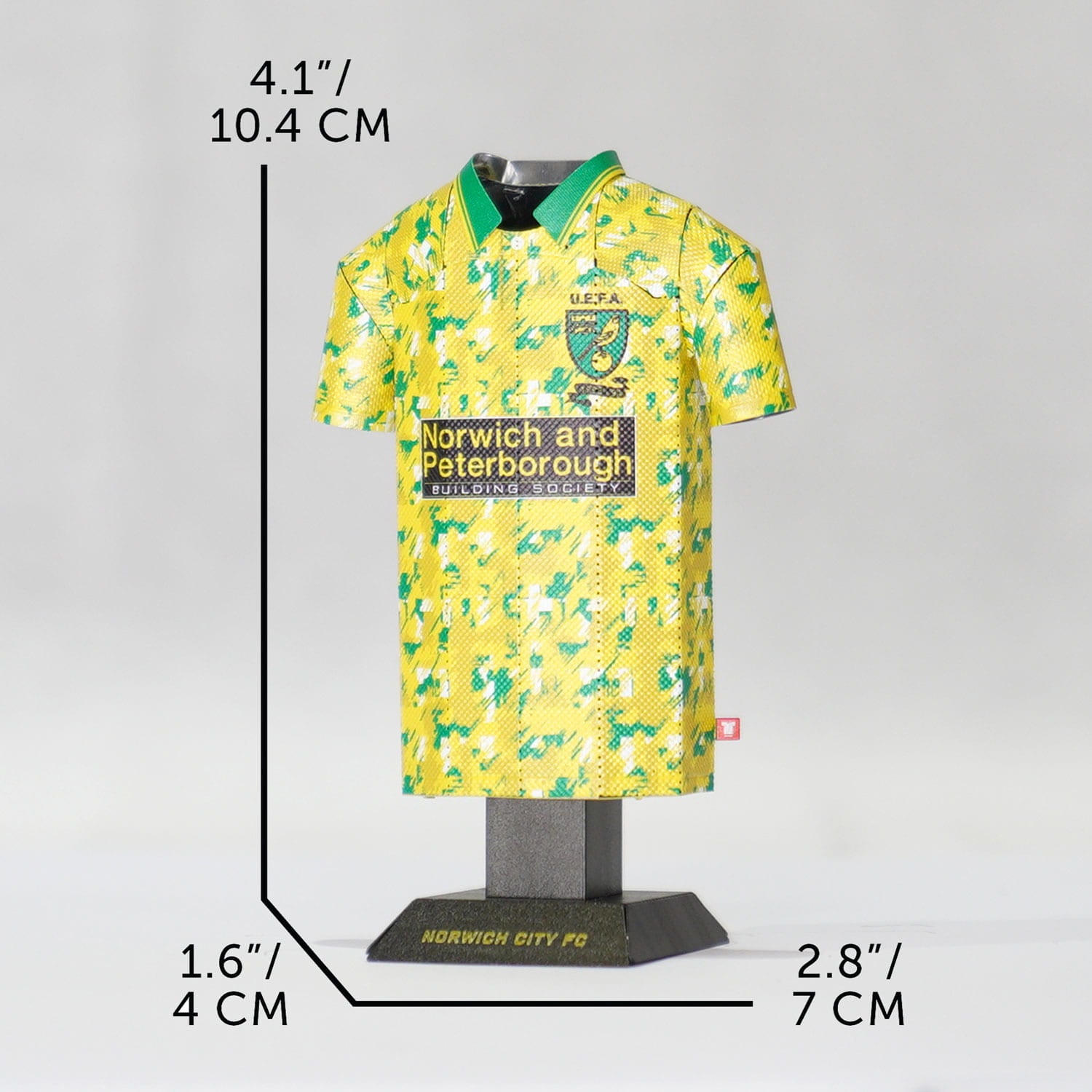 Norwich City 1993 UEFA Cup Shirt Collectible Measurements