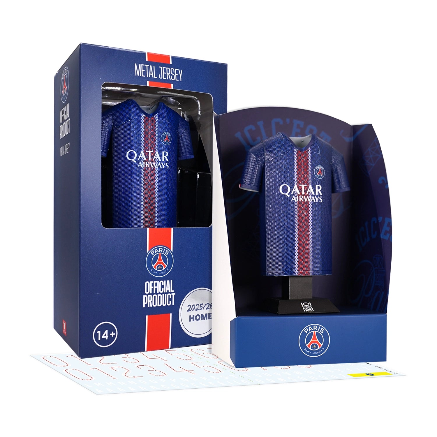 Paris Saint-Germain 25/26 Alloy Shirt – Home Kit (Premium Metal Collectible Jersey)