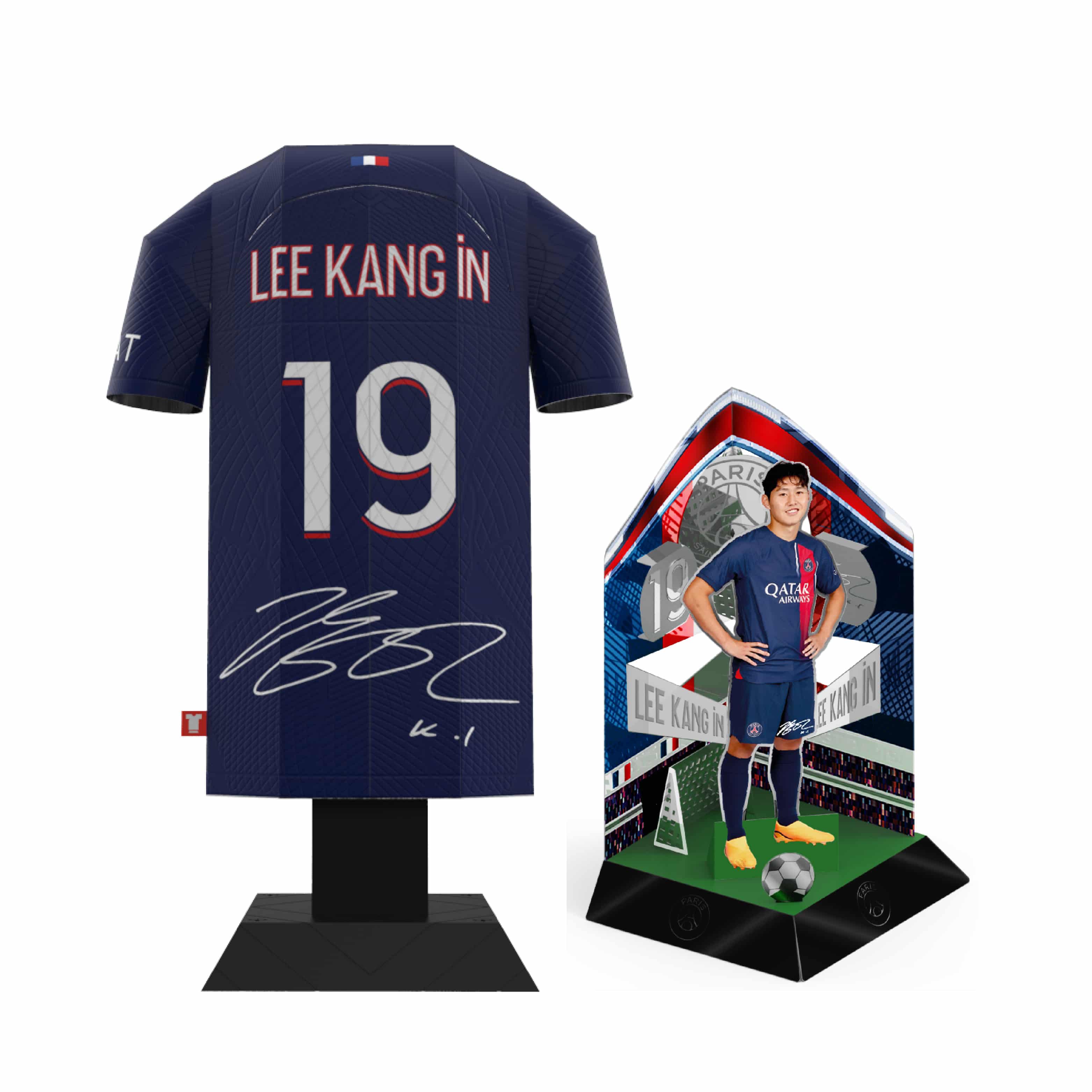 Lee Kang-in signature with diorama