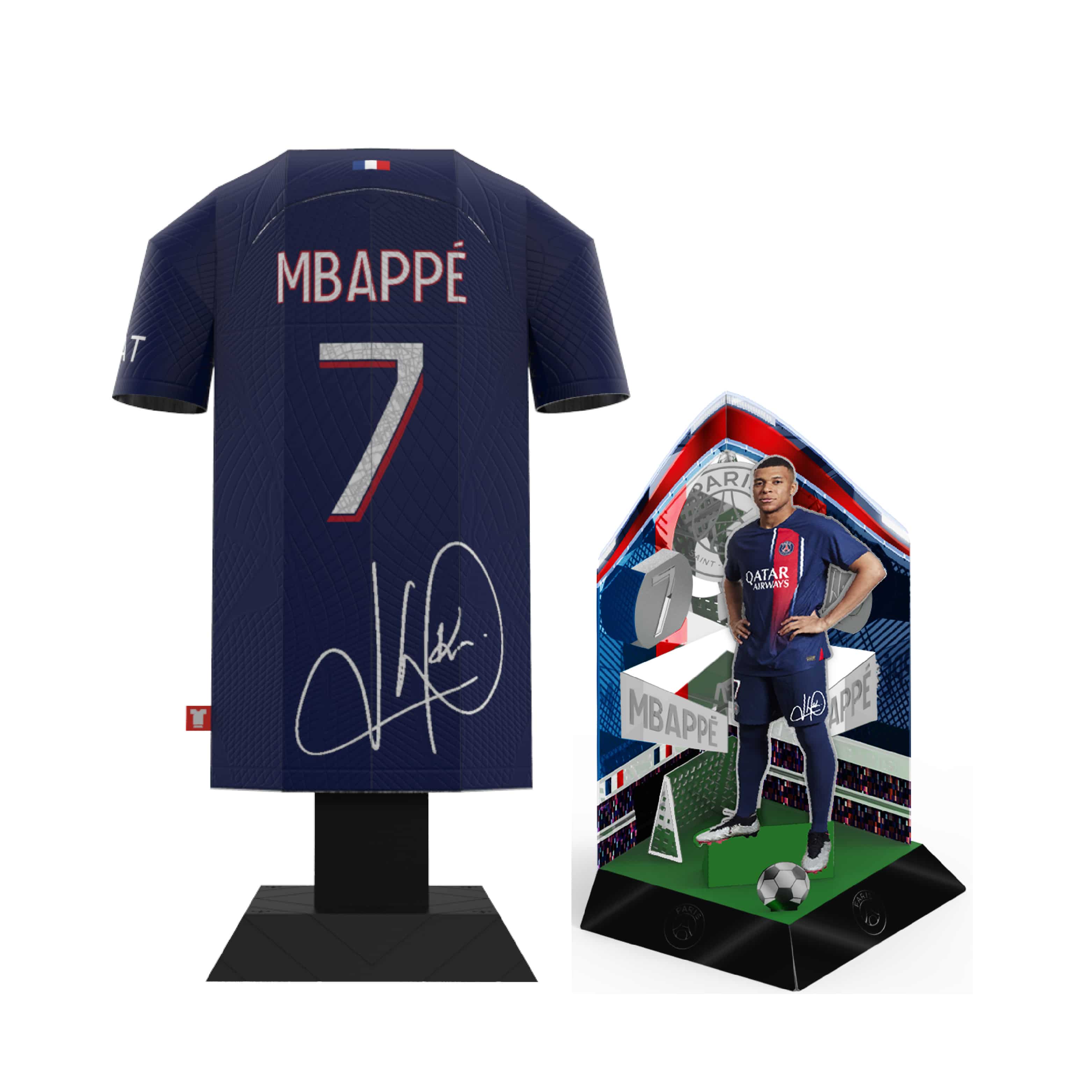 Mbappe signature shirt with diorama