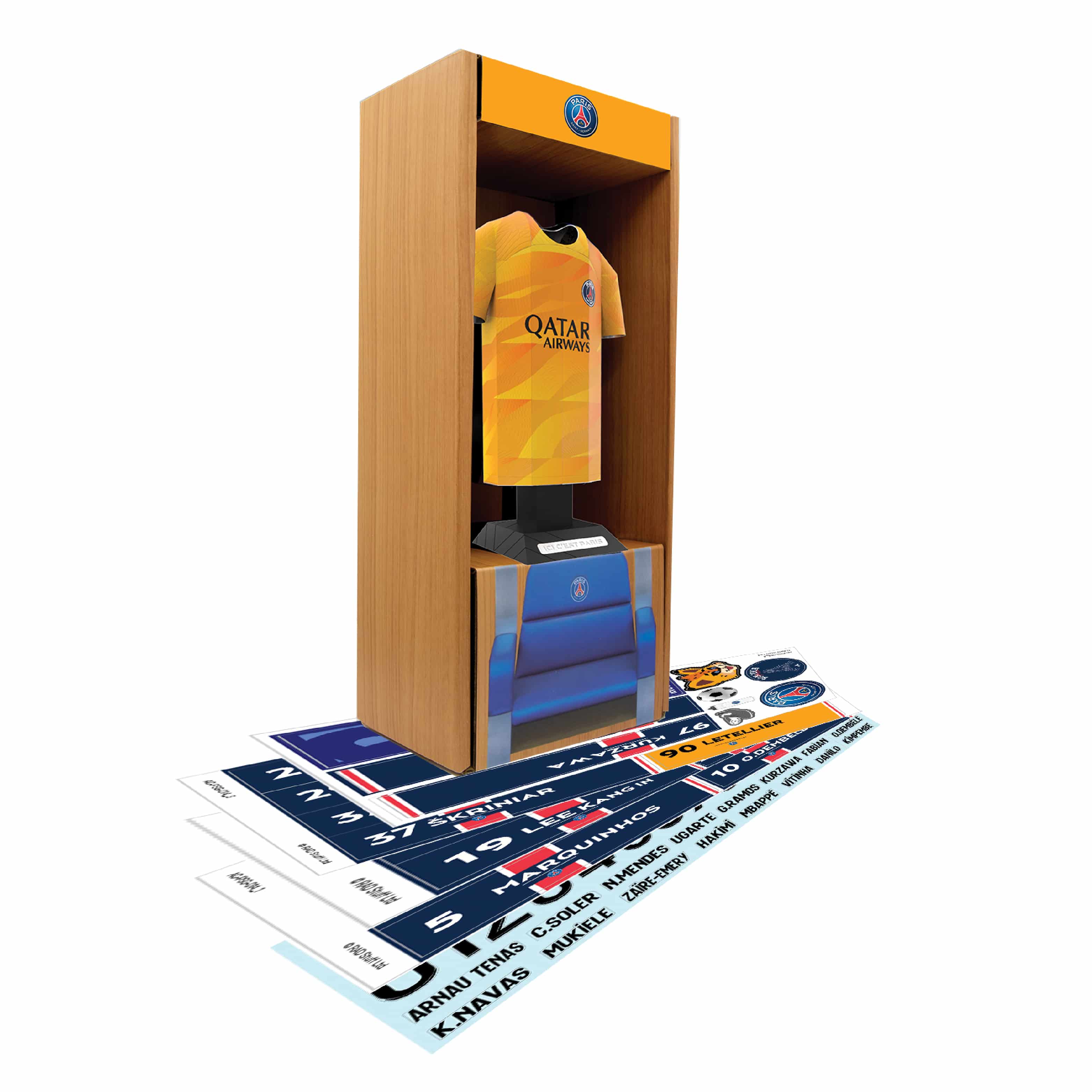 PSG Goalkeeper shirt with locker display