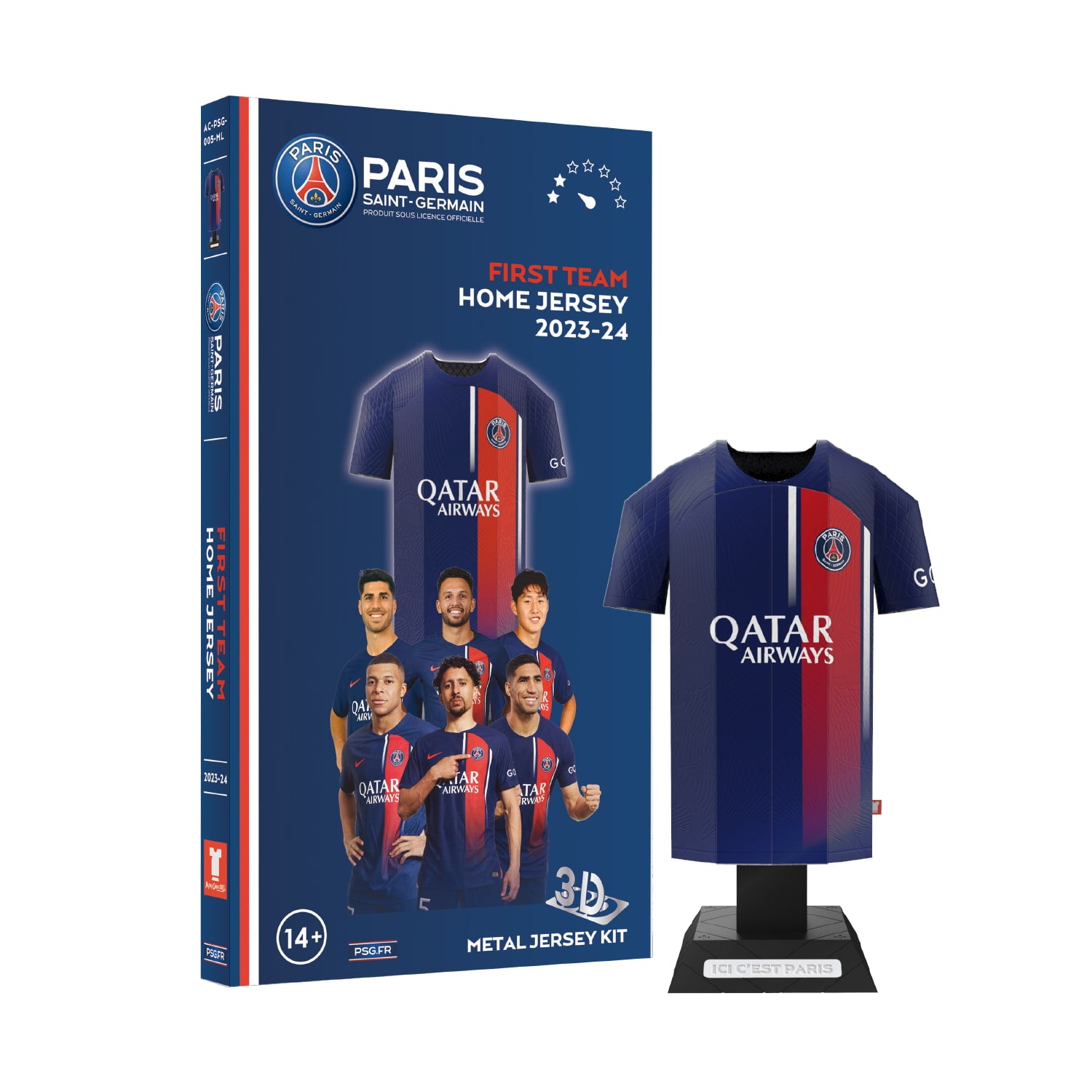 PSG home jersey with packaging