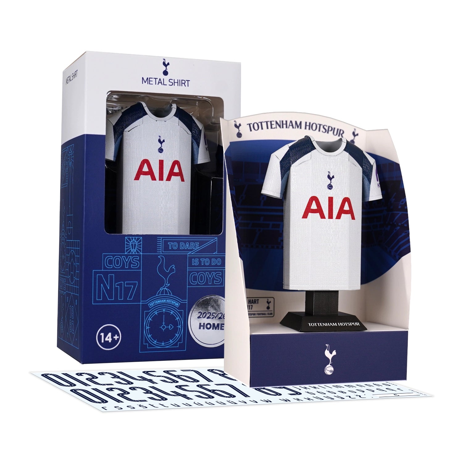 Tottenham Hotspur 25/26 Alloy Shirt – Home Kit (Premium Metal Collectible Shirt)