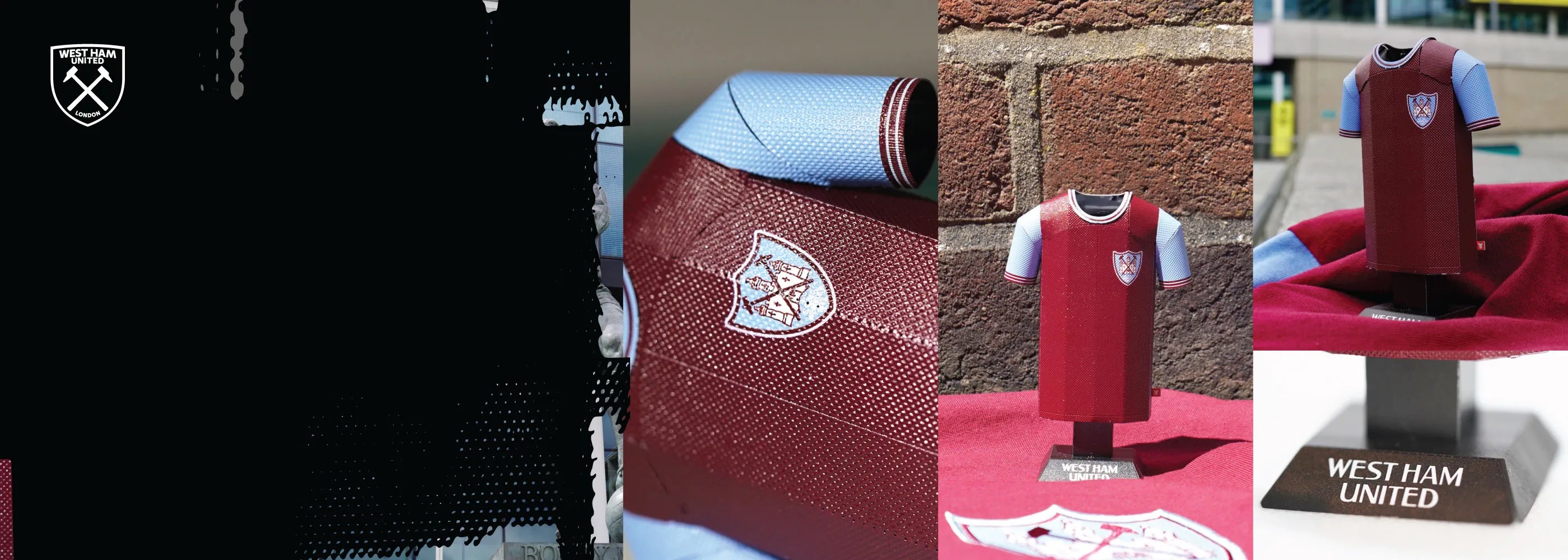 Home page banner with Retro West Ham 1965 Shirt featured as a new launch